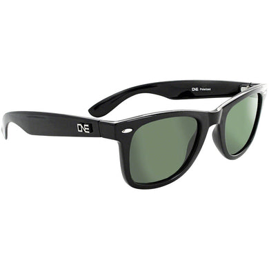 Optic Nerve ONE Dylan Polarized Sunglasses: Shiny Black with Polarized Gray Lens
