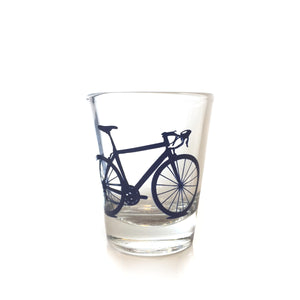Shot Glass with Bicycle Screenprint