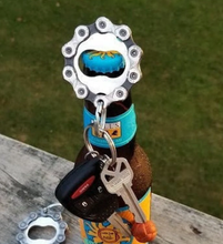 Bike Chain Bottle Opener Keychain | Engraved Stainless Steel