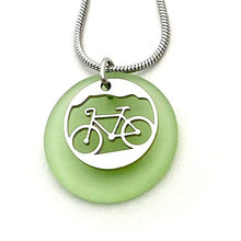 Be Inspired Up - Bicycle Beach Glass Pendant