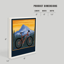 Ceramic Drink Coaster Enjoy the Ride, Mountain Bike Scene