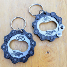 Bike Chain Bottle Opener Keychain | Engraved Stainless Steel