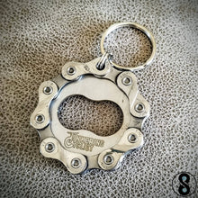Bike Chain Bottle Opener Keychain | Engraved Stainless Steel