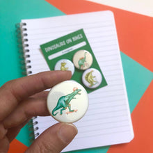 Dinosaurs on Bikes Fridge Magnets  (set of 4)
