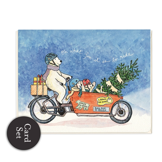 Cargo Bike Holiday Greeting Card