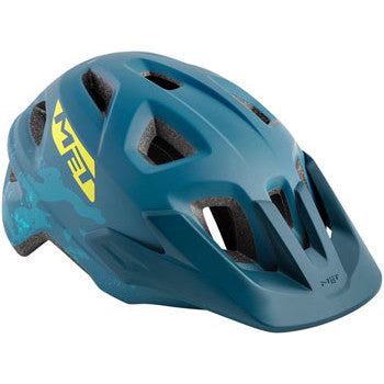 MET Eldar MIPS Kids Helmet - Petrol Blue Camo, Matte, Youth, 52-57cm