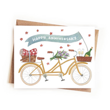 Tandem Bicycle Anniversary Card