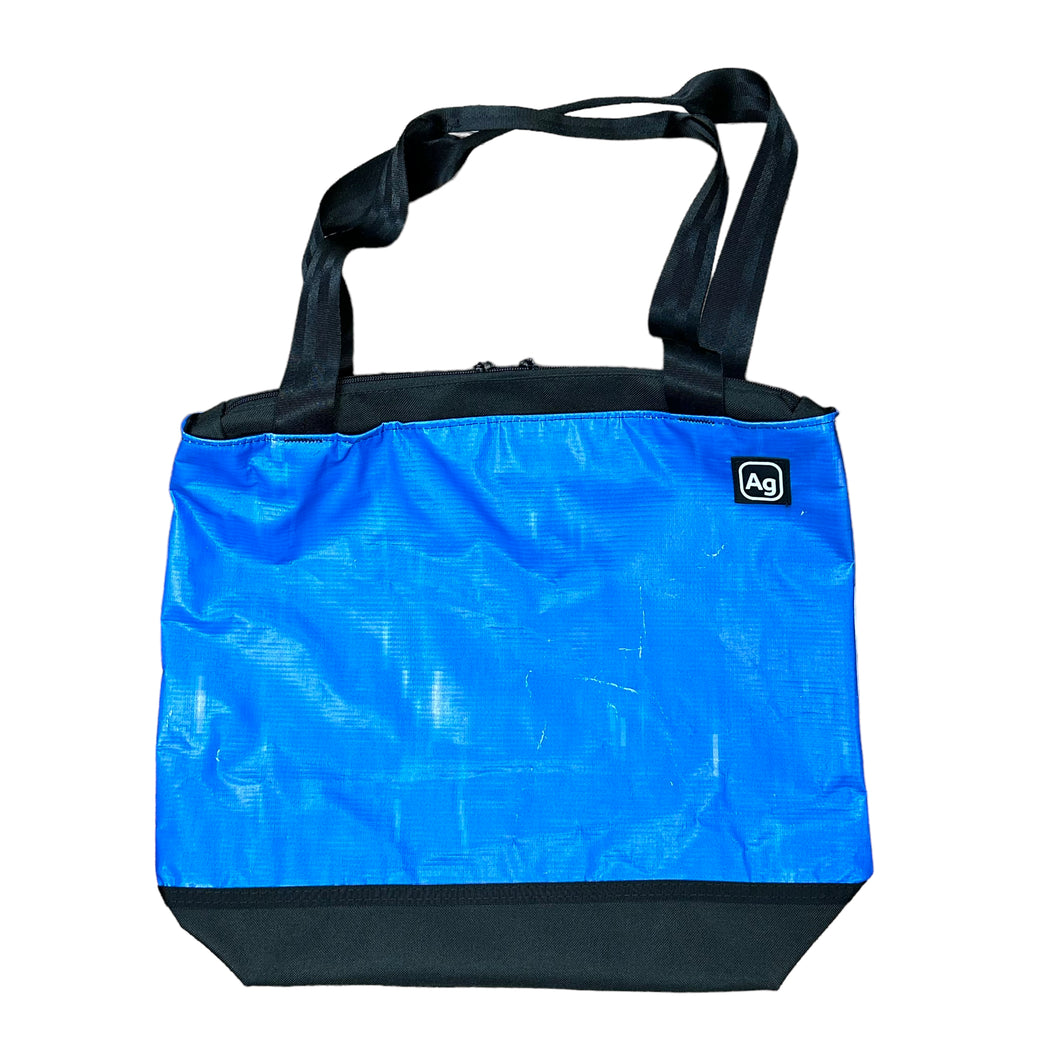 Alchemy Goods Zipper Close Tote Bag, made of recycled vinyl billboards