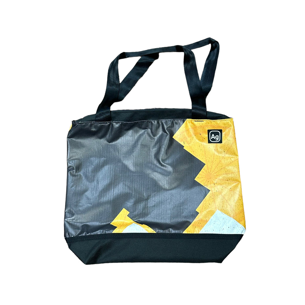Alchemy Goods Zipper Close Tote Bag, made of recycled vinyl billboards
