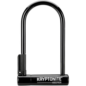 Kryptonite Keeper U-Lock - 4 x 8", Keyed, Black, Includes bracket