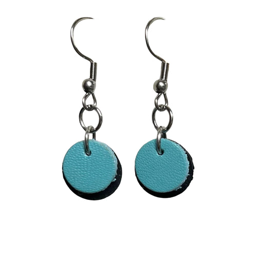 Tubular Gear Recycled Inner Tube and Leather Earrings