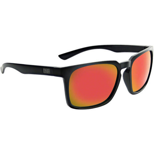Optic Nerve ONE Boiler Sunglasses - Matte Black, Polarized Smoke Lens with Red Mirror