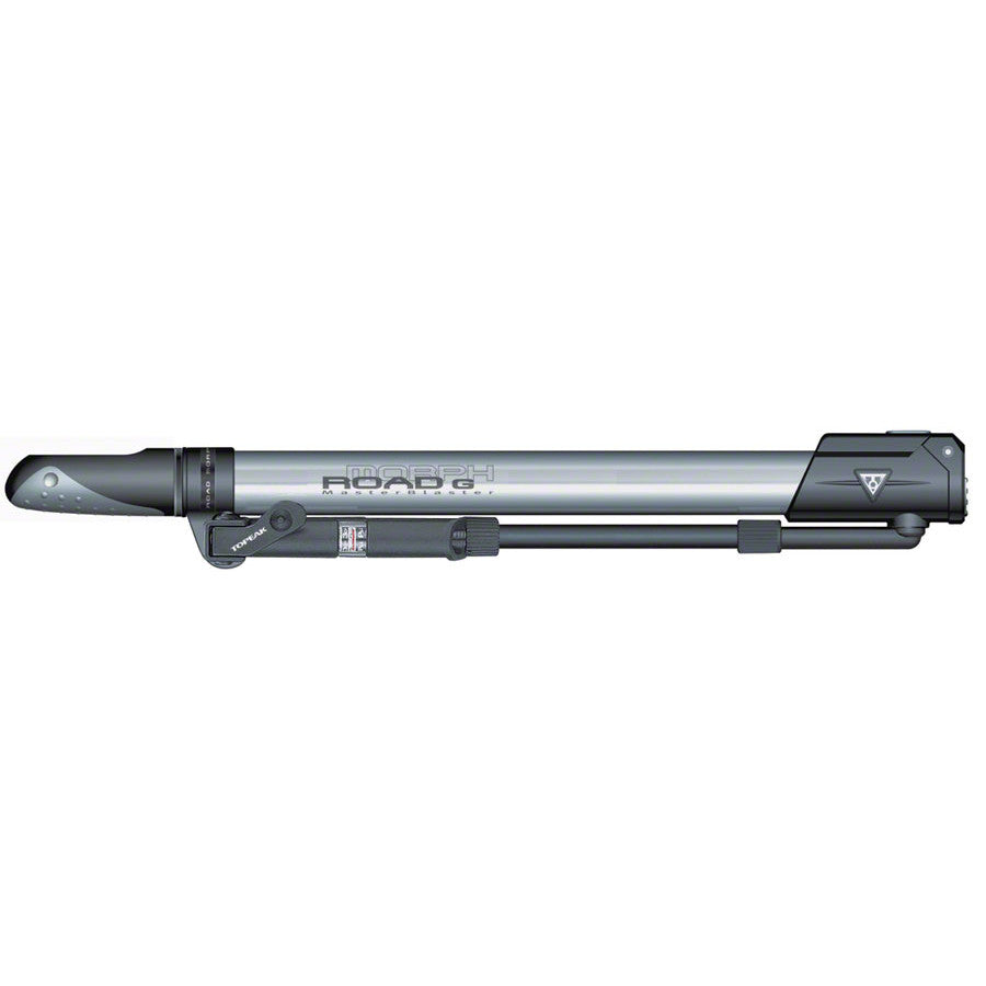 Topeak Road Morph G Mini Pump with Gauge - 140psi, Silver/Black