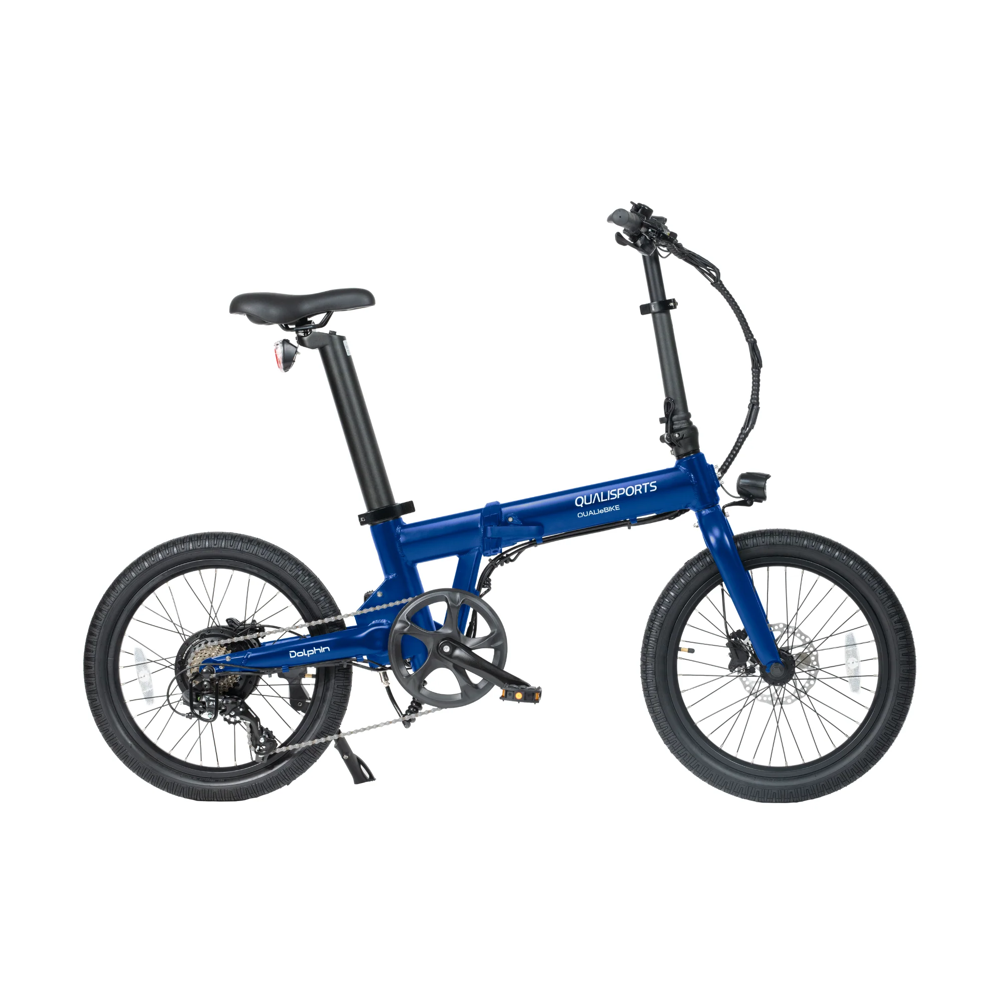 Qualisports New Dolphin Folding Ebike Single Battery Version Kickstand Culture