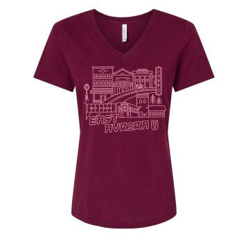 Explore East Aurora V-Neck T-Shirt