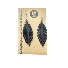 Up Line Earrings from Post Punctured Bicycle Tubes