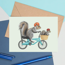 Animals Riding a Bicycle Card