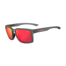 Tifosi Sylo sunglasses in Satin Vapor with Smoke Tint and Red Mirror lenses