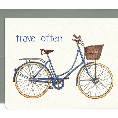 Travel Often Bicycle Greeting Card