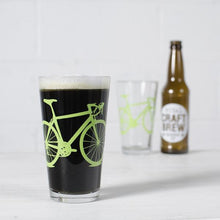 Road Bike Pint Glass