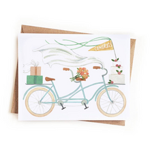 Congratulations You Two, Bicycle Themed Wedding Card