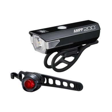 CatEye Combo Kit Headight Taillight AMPP200 / ORB USB Rechargeable Light Set