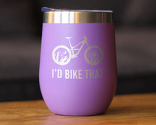 I'd Bike That Insulated Wine Tumbler - Mountain Biking Gifts