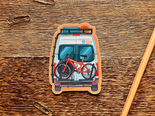 Van with Bike Sticker