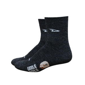 DeFeet Woolie Boolie 4" D-Logo Charcoal Socks