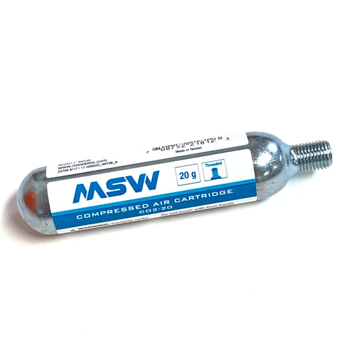 MSW 20g Threaded CO2 Cartridge, Single