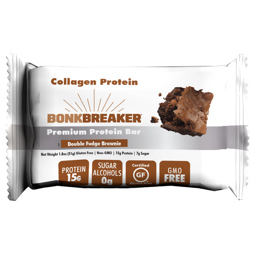 Bonk Breaker Double Fudge Brownie Bonkbar Collagen Protein Bar