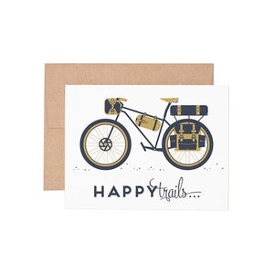 Happy Trails Bicycle Greeting Card