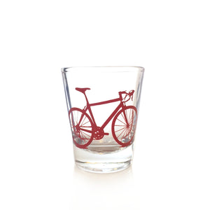 Shot Glass with Bicycle Screenprint
