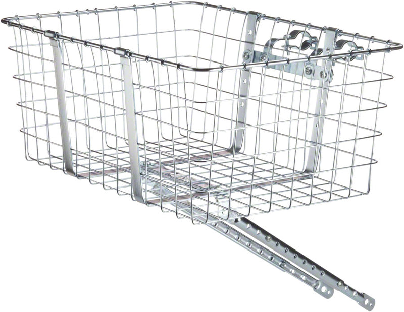 wald 157 front giant delivery bicycle basket Wald 157 Front Giant Delivery Basket: Silver – Kickstand Culture