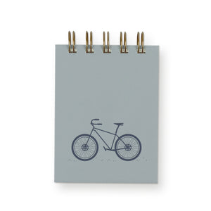 Mini Spiral Notebook, Bike with Plain Paper