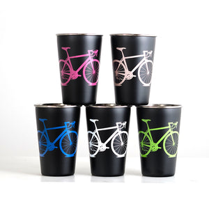 Road Bike Stainless Steel Pint Black Tumbler  [CLOSEOUT]