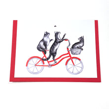 Animals Riding a Bicycle Card