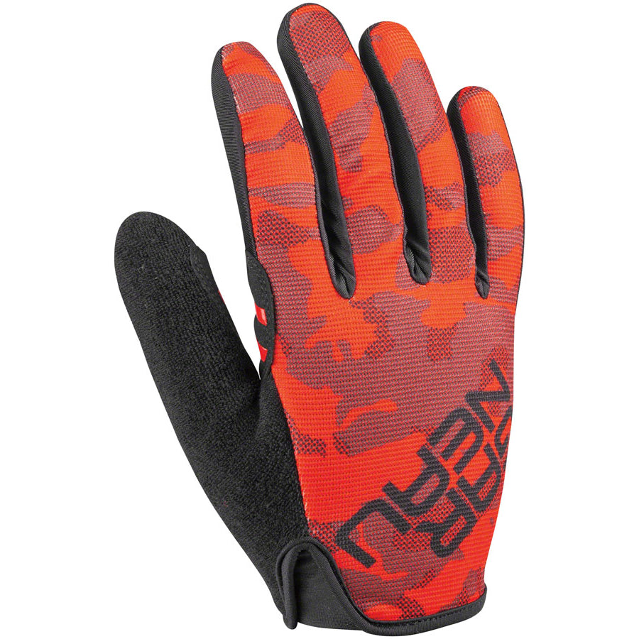 Garneau Ditch Gloves, Full Finger, Red and Black