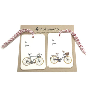 Bicycle Gift Tags, Set of 10