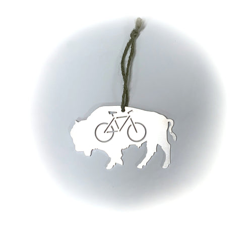 Buffalo Bike Ornament, Aluminum [FINAL SALE]