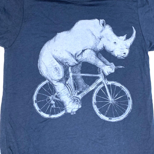 Rhino on a Bicycle T-Shirt, Unisex