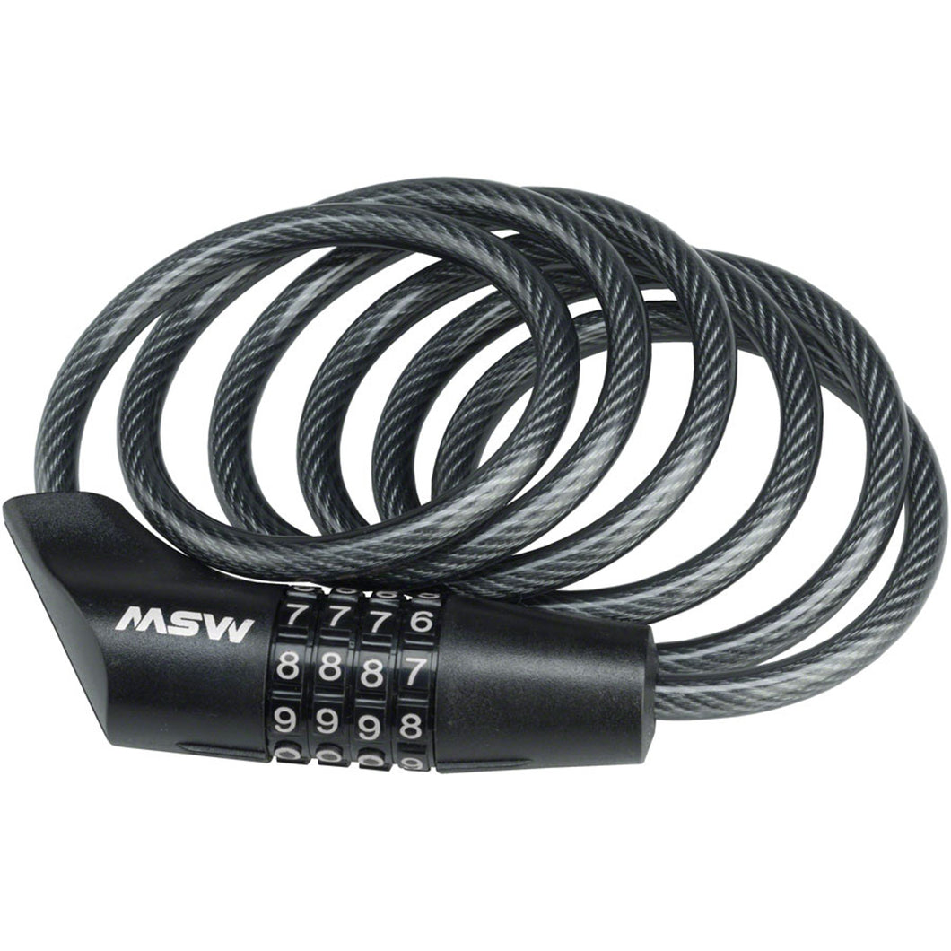 MSW RLK-110 Combination Cable Lock, 10mm x 6'