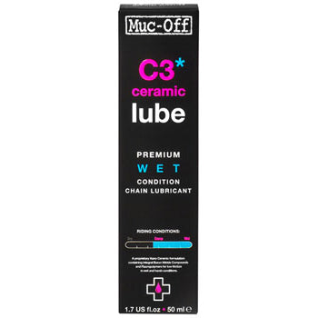 Muc-Off C3 Ceramic Lube Premium Wet Chain Lubricant 50ml Drip