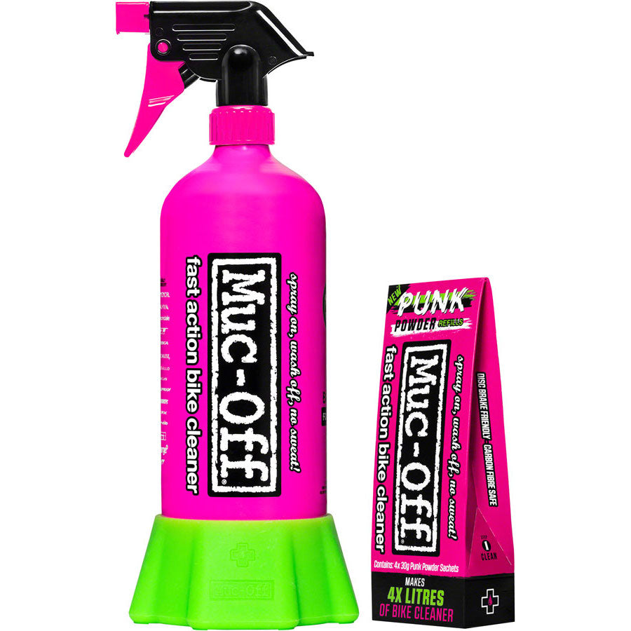 Muc-Off Punk Powder Bottle For Life Bundle with 4 packets of Punk Powder