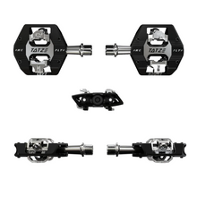 Tatze MC-Fly Clipless Dual-Sided Pedals - Black/Silver 9/16"
