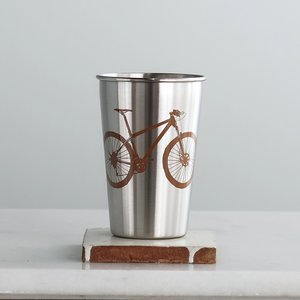 Mountain Bike Stainless Steel Pint Tumbler