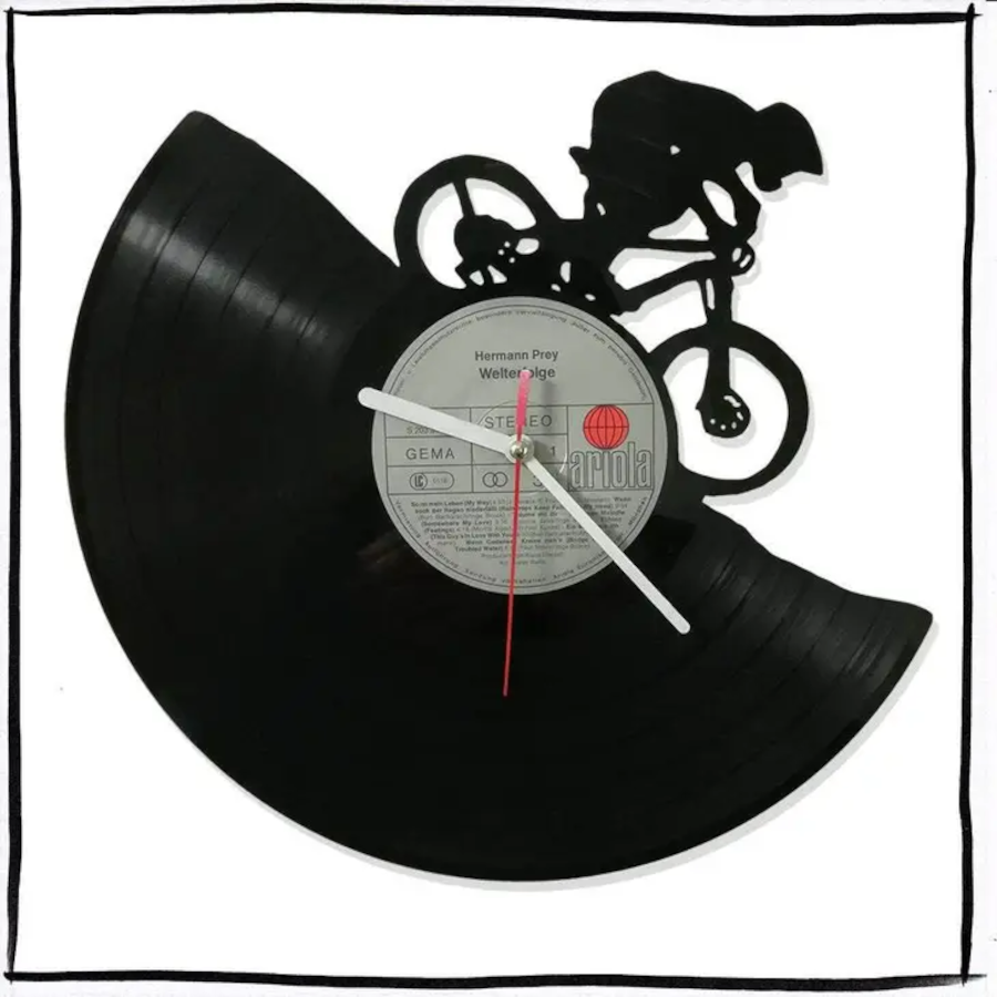 Upcycled Vinyl Record Wall Clock