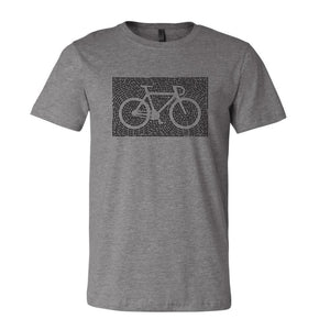 Unchained Road Bicycle T-Shirt from Kickstand Culture, Gray, Unisex