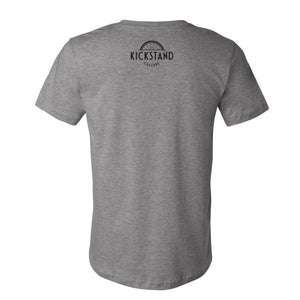 Unchained Road Bicycle T-Shirt from Kickstand Culture, Gray, Unisex