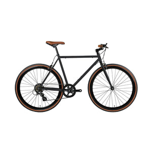 Fyxation Bicycle Company Pixel 7-Speed - Matte Black (aka Black & Tan)